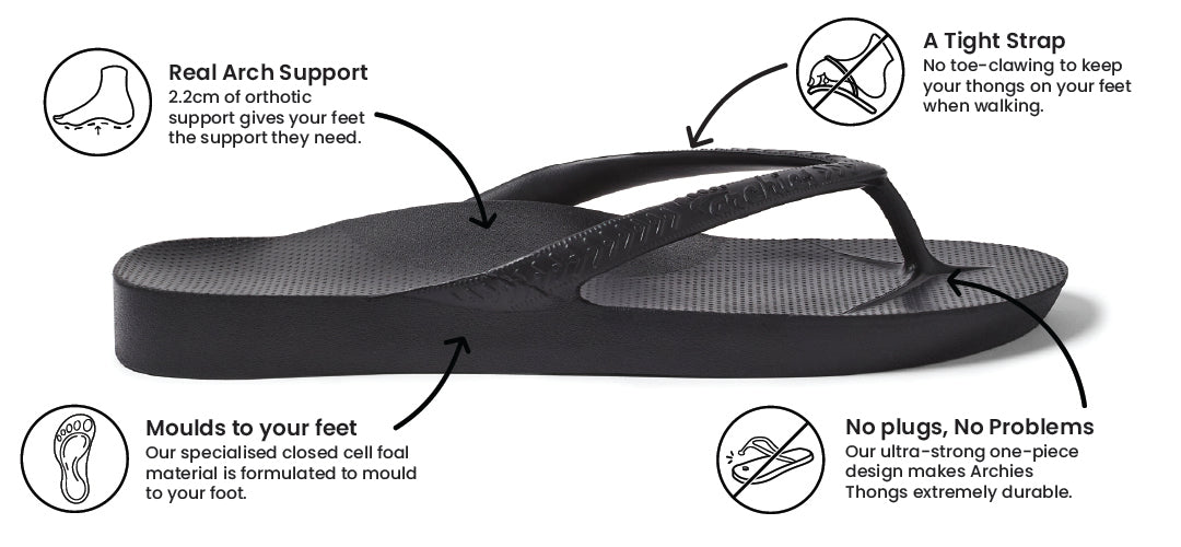 Archies Arch Support Flip Flops