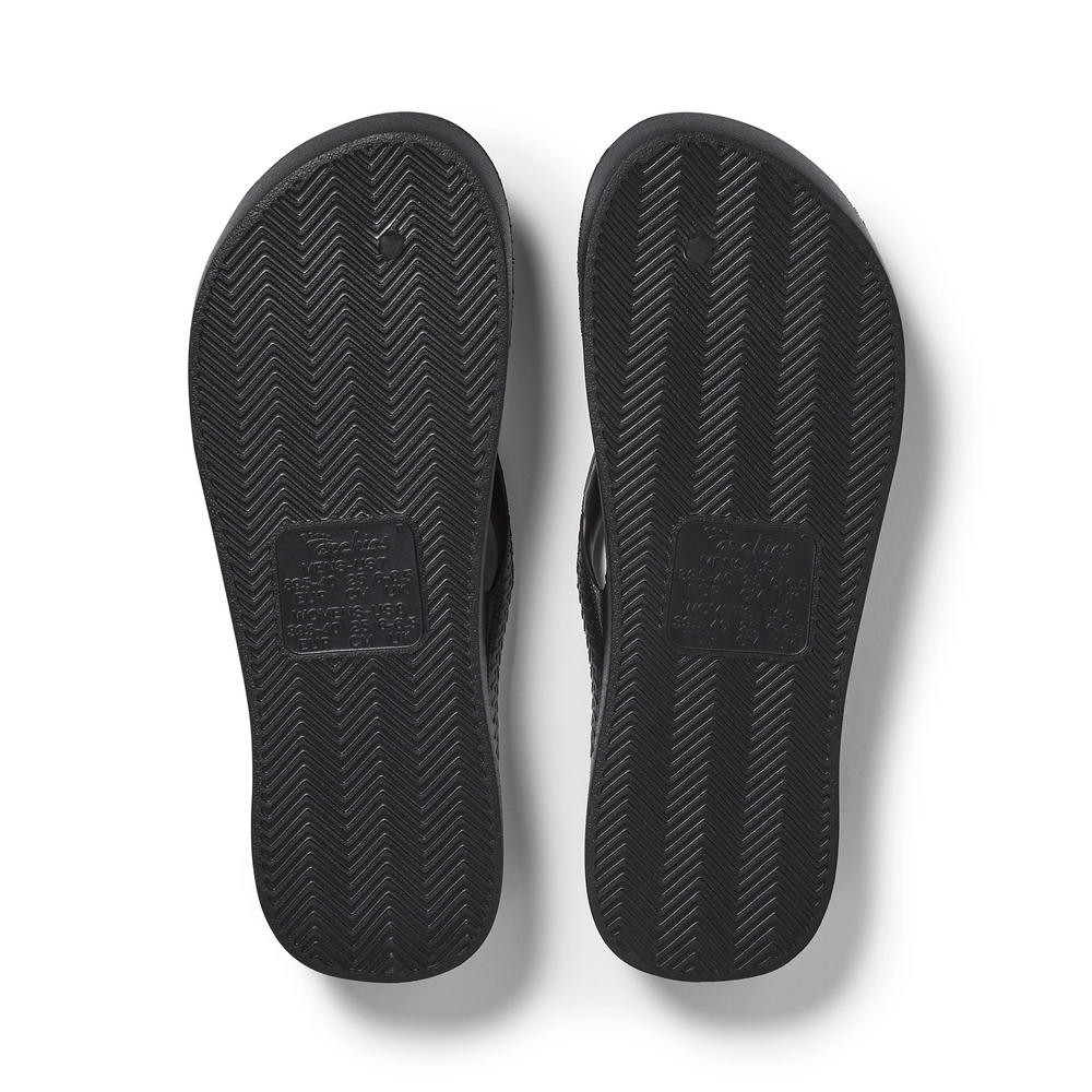 Black - Arch Support Flip Flops – Archies Footwear Pty Ltd
