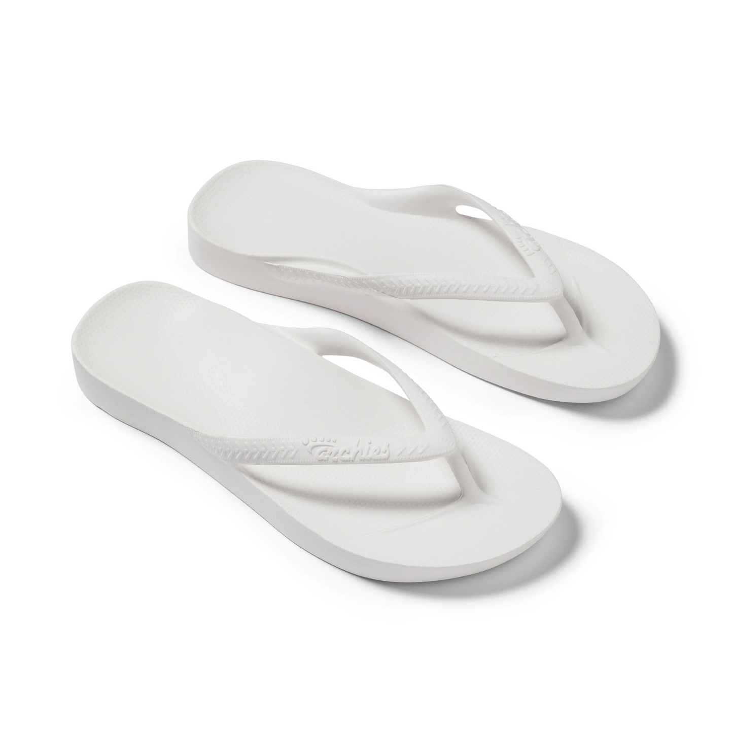 Arch Support Flip Flops - White