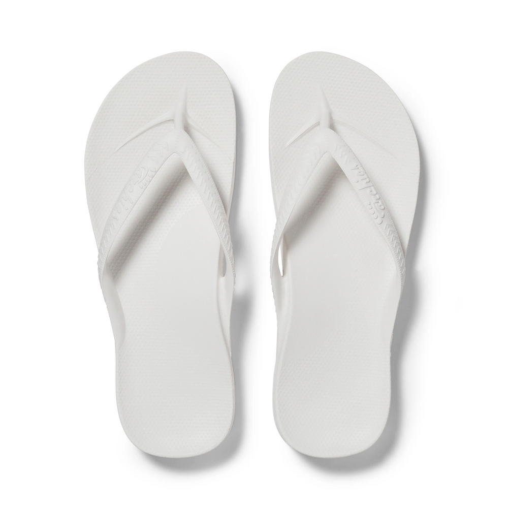  Arch Support Flip Flops - Classic - White 